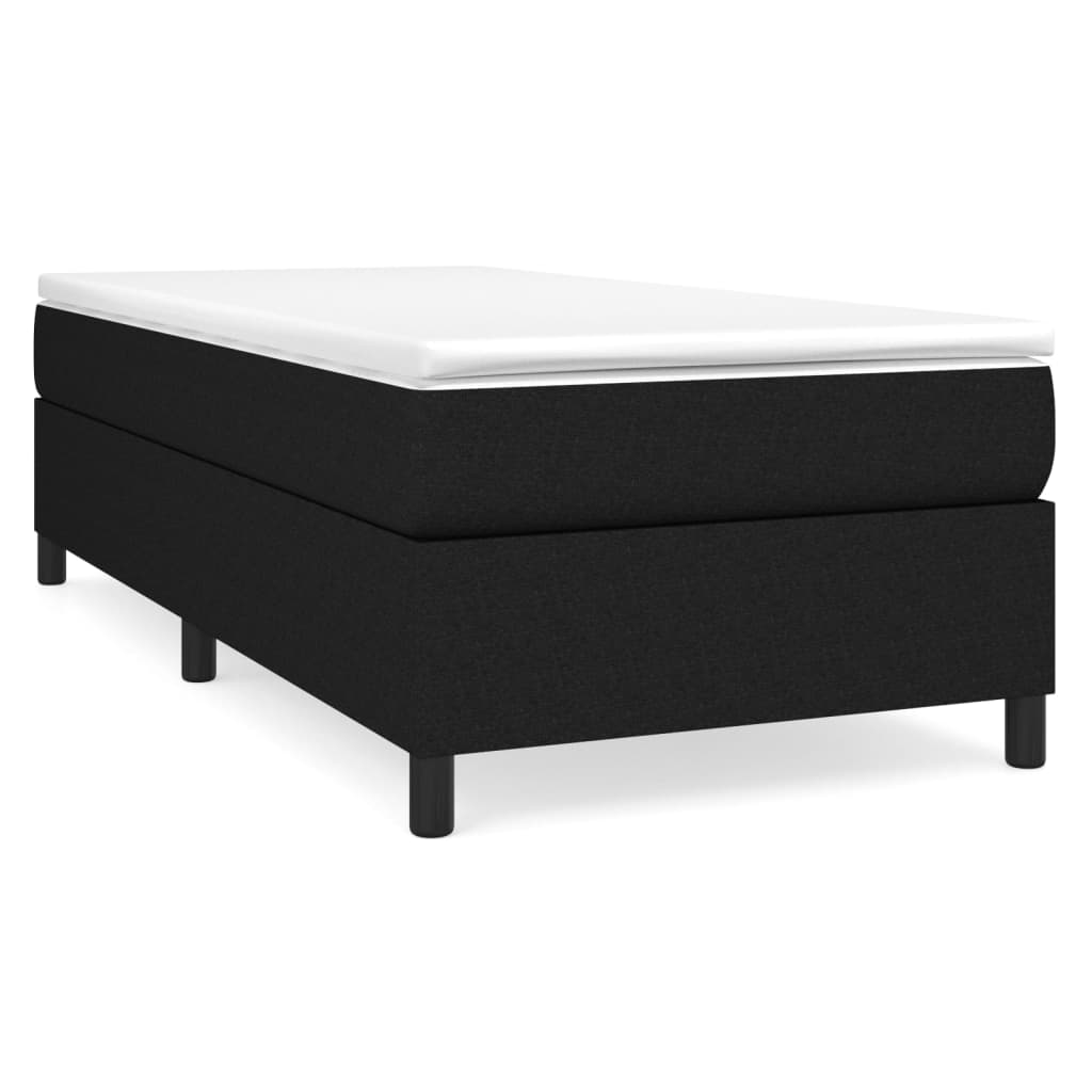 Okvir za krevet s oprugom crni 100x200 cm od tkanine