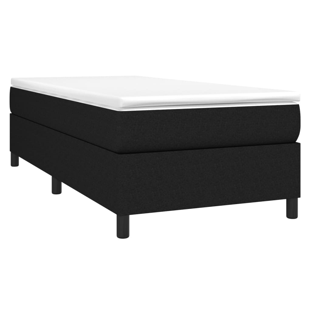Okvir za krevet s oprugom crni 100x200 cm od tkanine