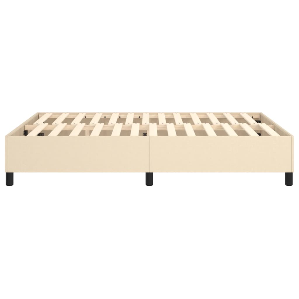 Okvir za krevet s oprugom krem 140 x 190 cm od tkanine