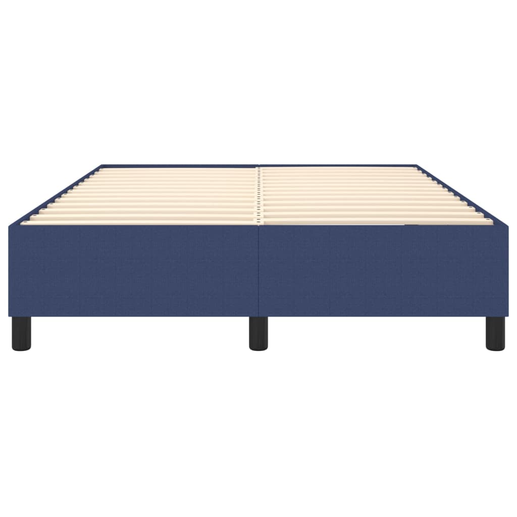 Okvir za krevet s oprugom plavi 140 x 190 cm od tkanine