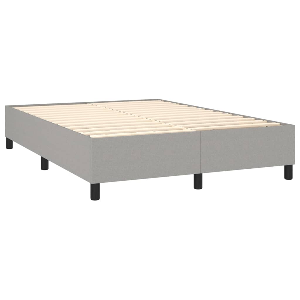 Okvir za krevet s oprugom svjetlosivi 140x200 cm od tkanine