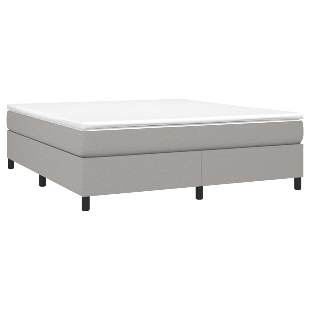 Okvir za krevet s oprugom svjetlosivi 160 x 200 cm od tkanine