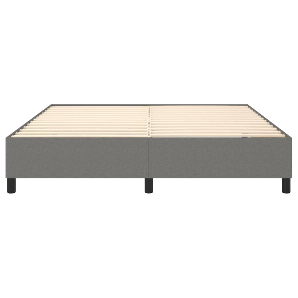 Okvir za krevet s oprugom tamnosivi 160x200 cm od tkanine