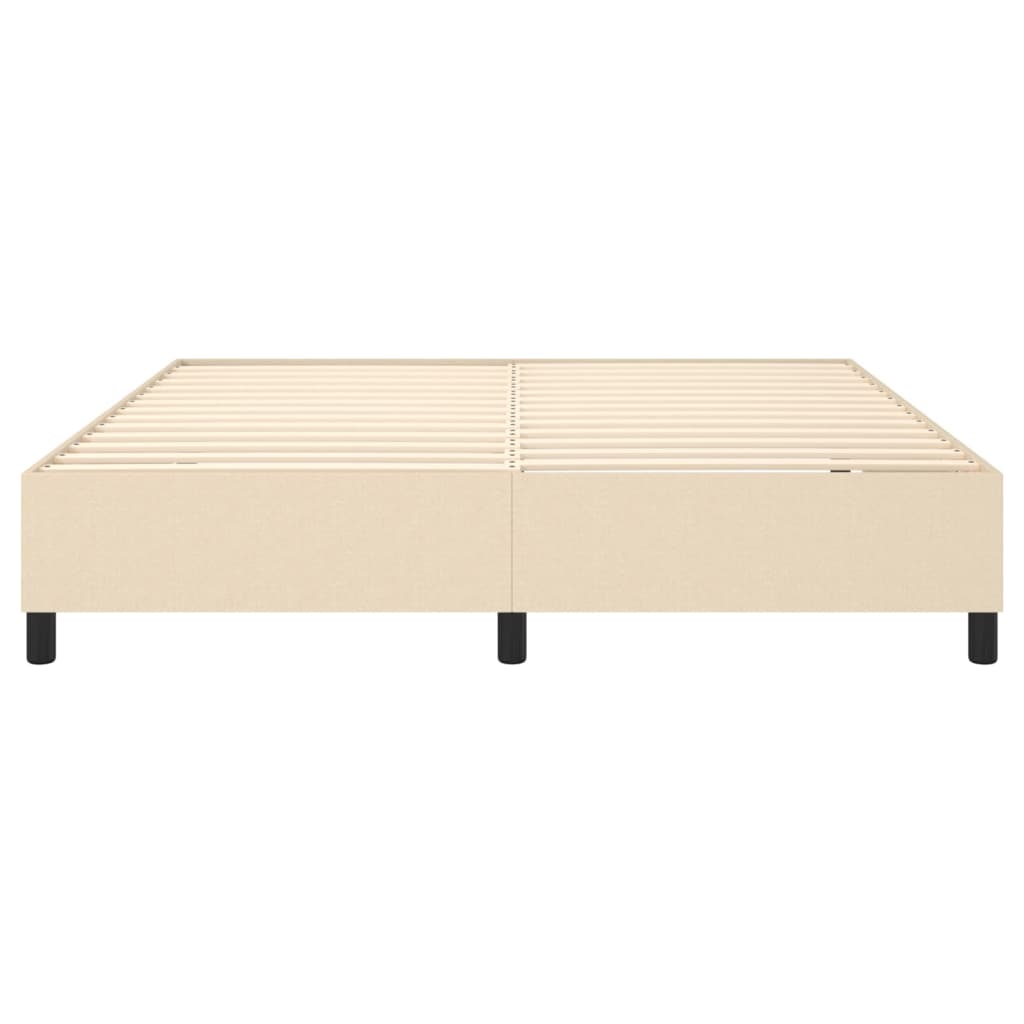 Okvir za krevet s oprugom krem 180 x 200 cm od tkanine