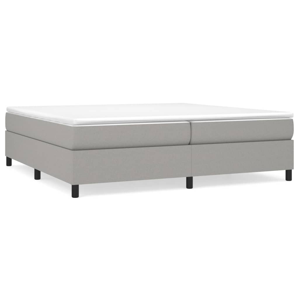 Okvir za krevet s oprugom svjetlosivi 200 x 200 cm od tkanine