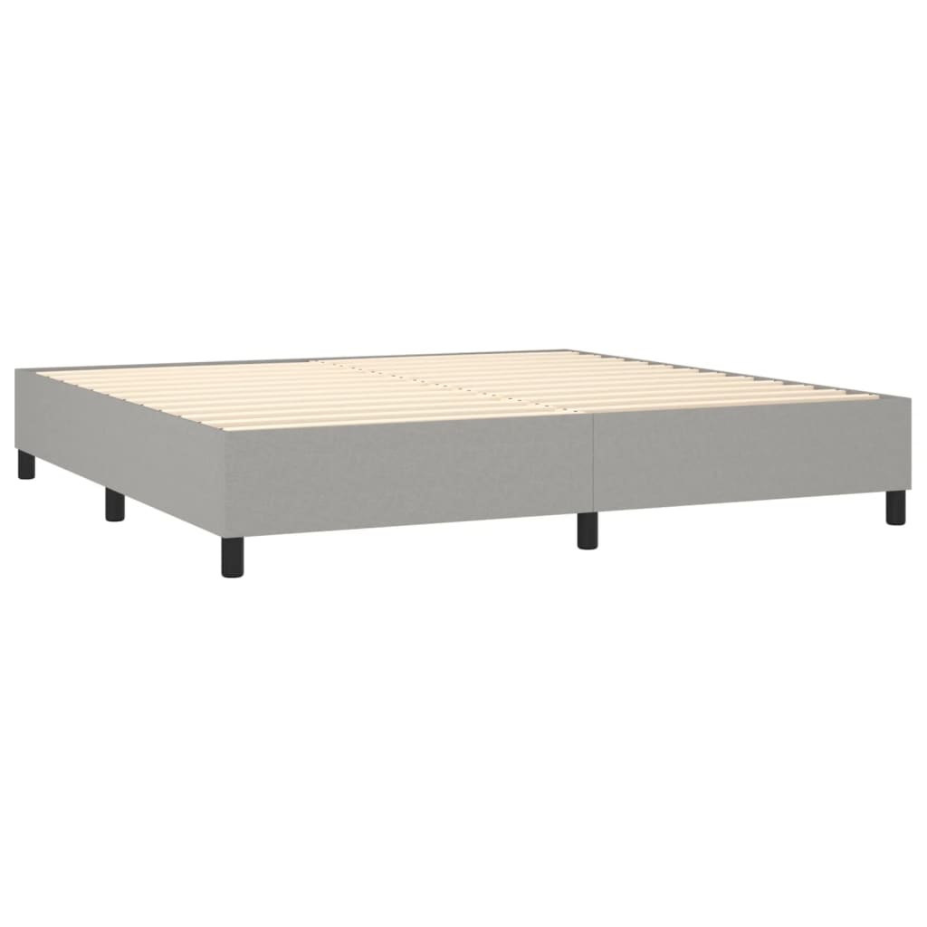 Okvir za krevet s oprugom svjetlosivi 200 x 200 cm od tkanine