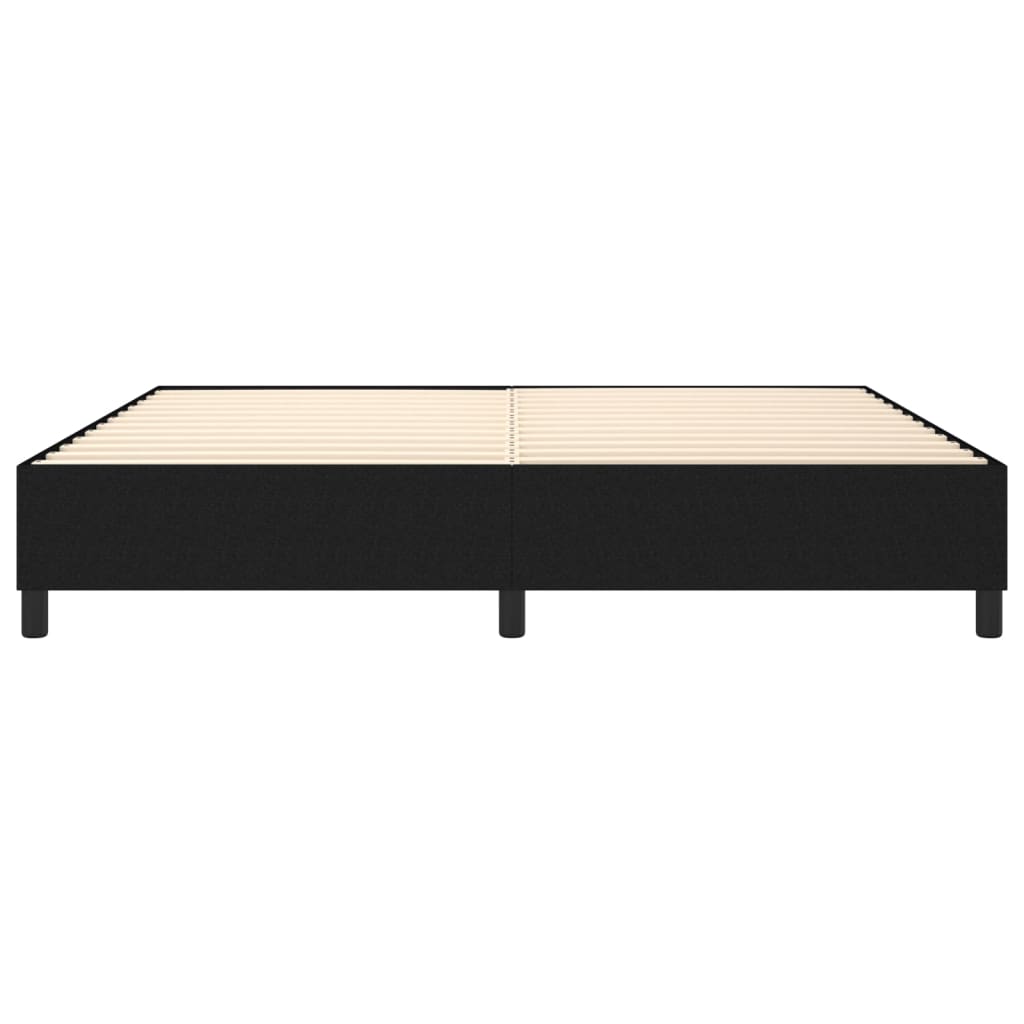 Okvir za krevet s oprugom crni 200x200 cm od tkanine