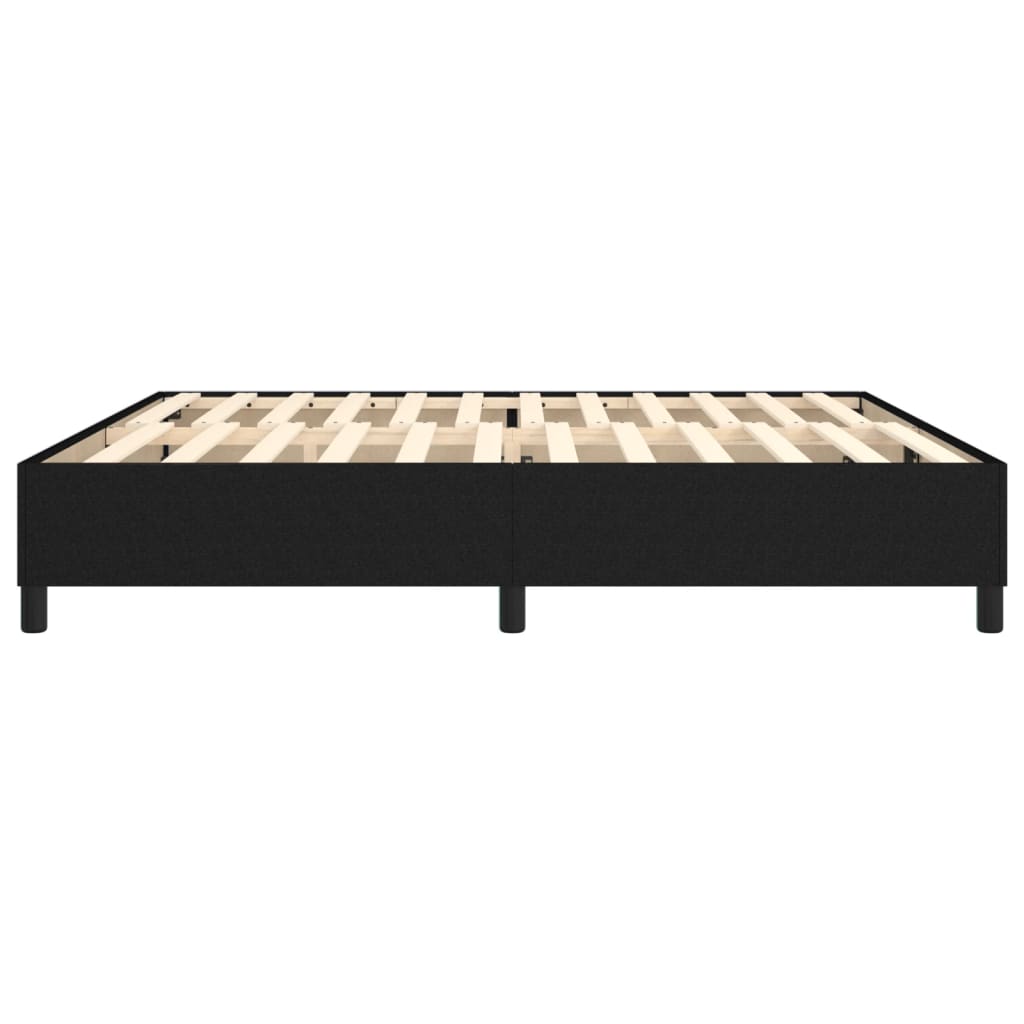 Okvir za krevet s oprugom crni 200x200 cm od tkanine