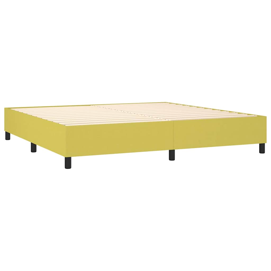 Okvir za krevet s oprugom zeleni 200x200 cm od tkanine
