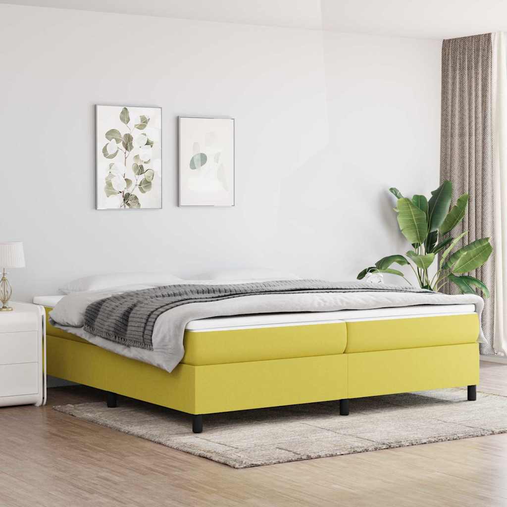 Okvir za krevet s oprugom zeleni 200x200 cm od tkanine