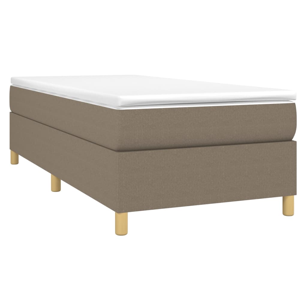 Okvir za krevet s oprugom smeđesivi 80x200cm od tkanine