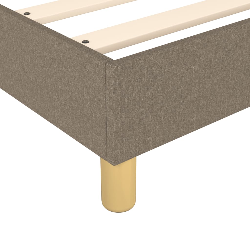 Okvir za krevet s oprugom smeđesivi 80x200cm od tkanine