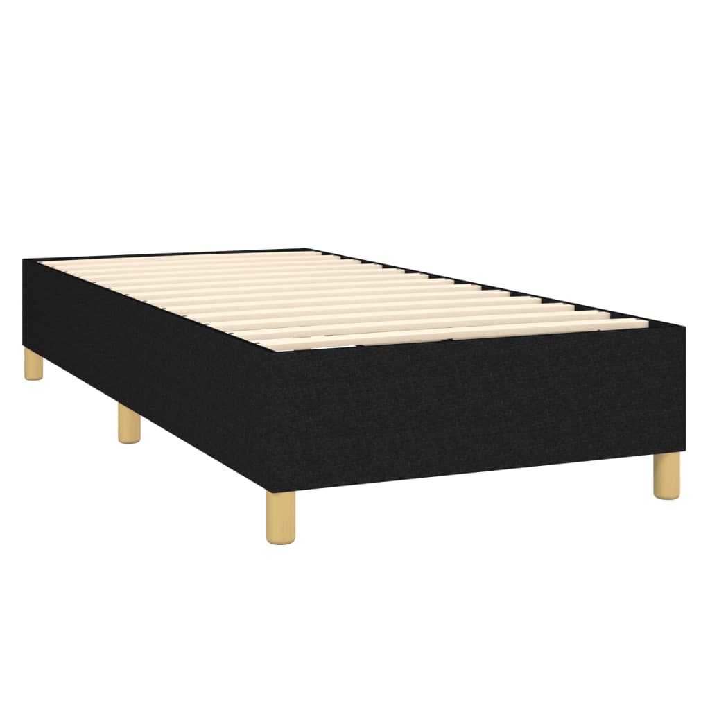 Okvir za krevet s oprugom crni 90x190cm od tkanine