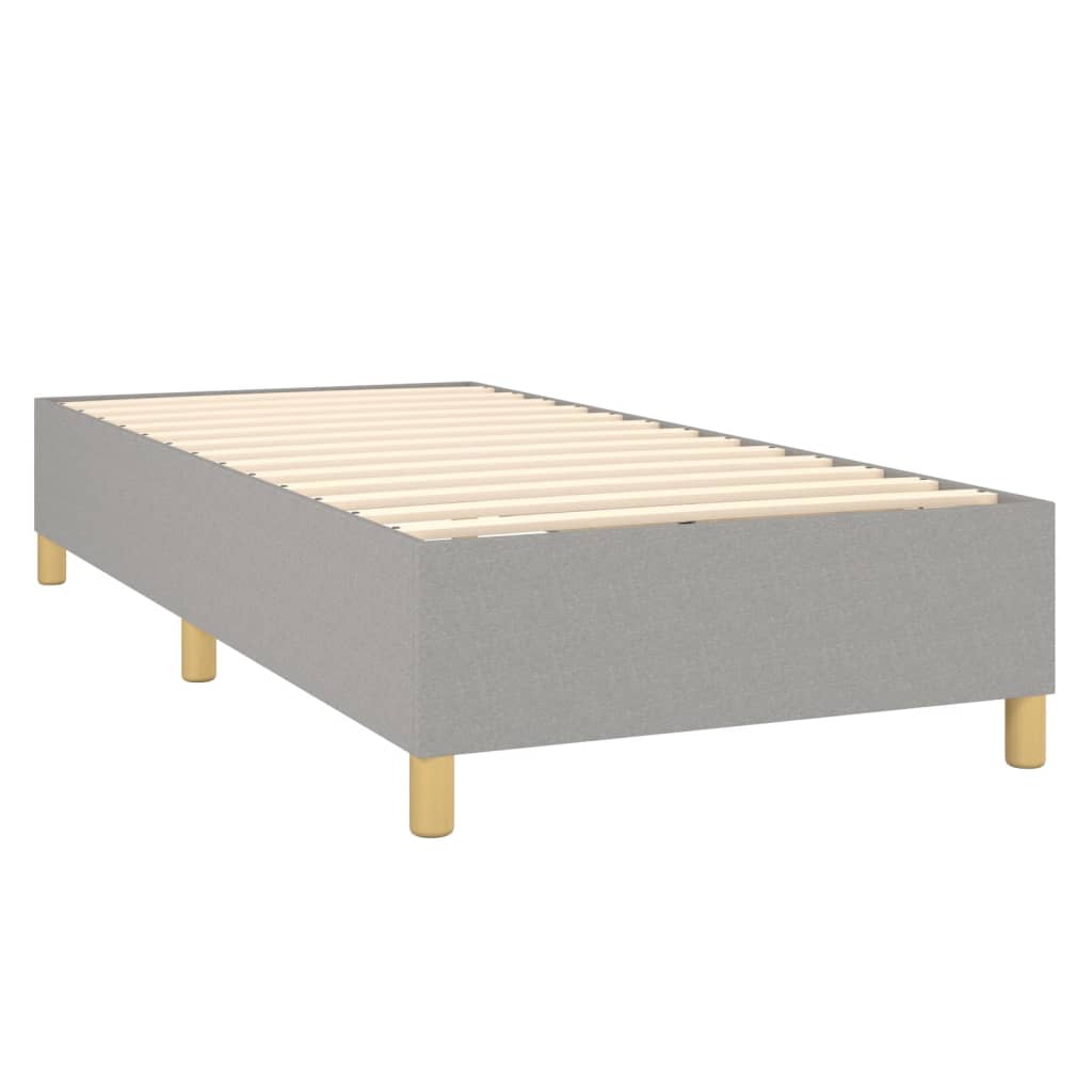 Okvir za krevet s oprugom svjetlosivi 90x200 cm od tkanine
