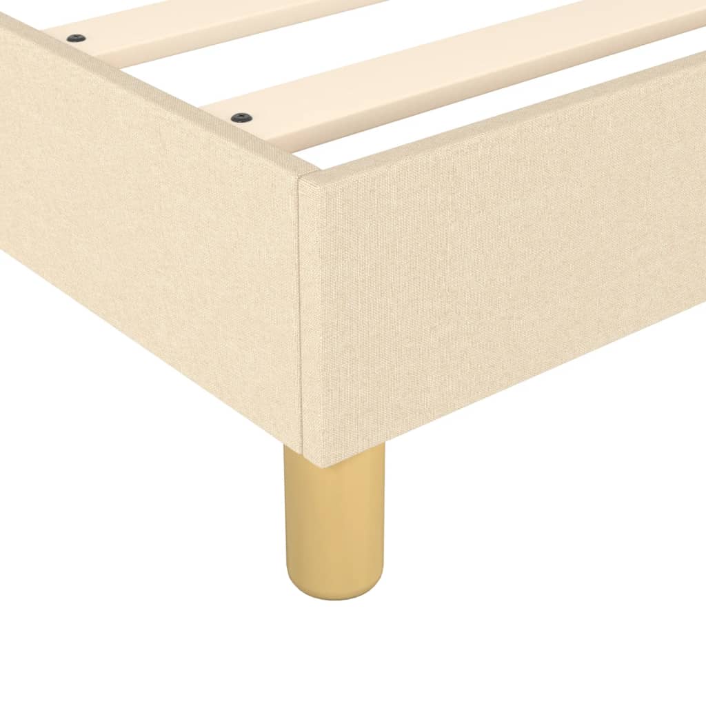 Okvir za krevet s oprugom krem 100 x 200 cm od tkanine
