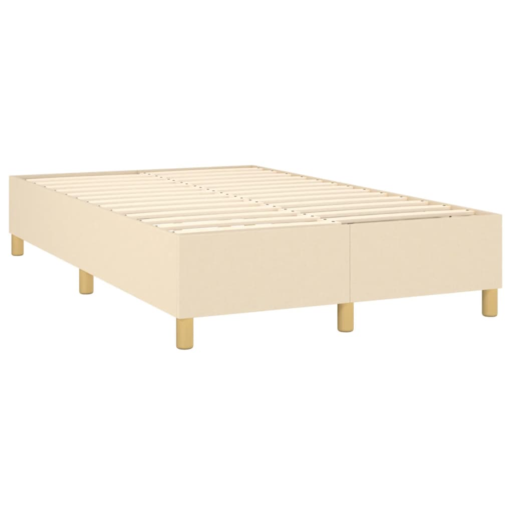 Okvir za krevet s oprugom krem 120 x 200 cm od tkanine