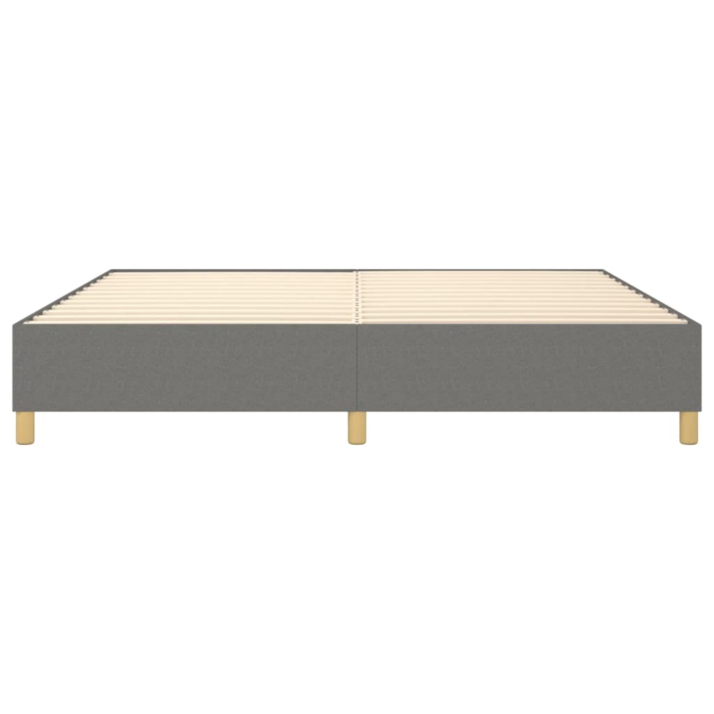 Okvir za krevet s oprugom tamnosivi 140 x 190 cm od tkanine