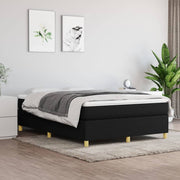 Okvir za krevet s oprugom crni 140 x 190 cm od tkanine