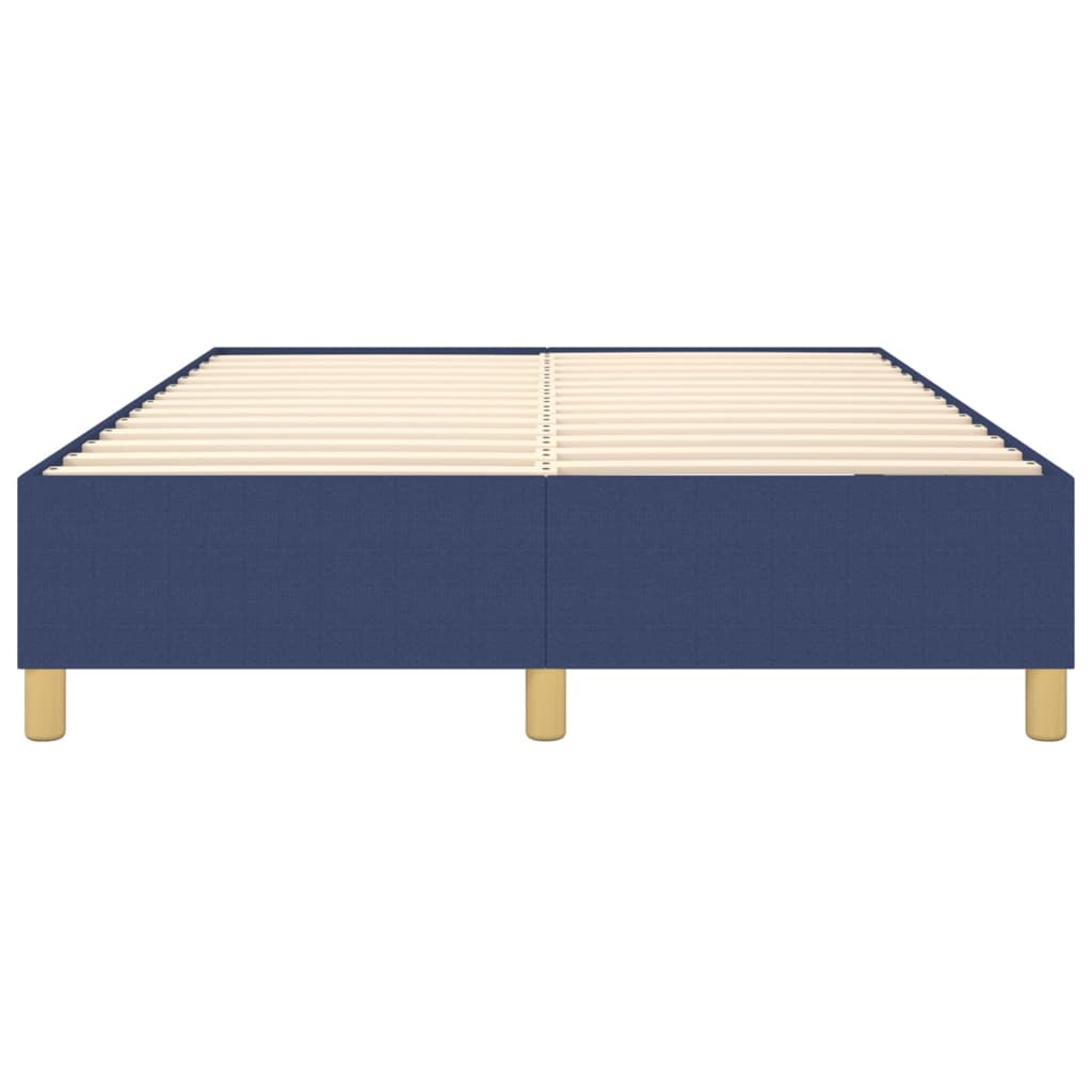 Okvir za krevet s oprugom plavi 140 x 190 cm od tkanine
