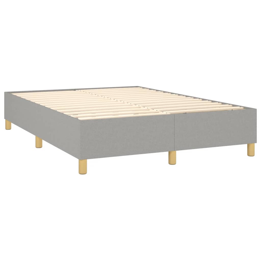 Okvir za krevet s oprugom svjetlosivi 140x200 cm od tkanine