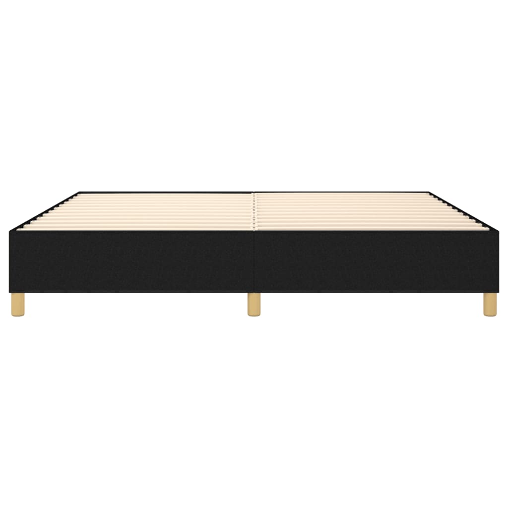 Okvir za krevet s oprugom crni 140x200 cm od tkanine