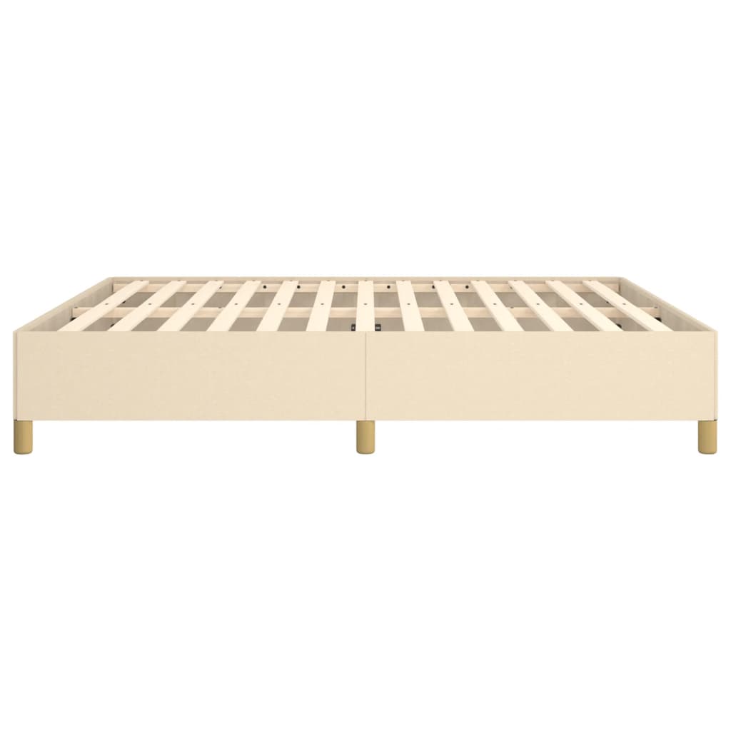 Okvir za krevet s oprugom krem 160x200 cm od tkanine