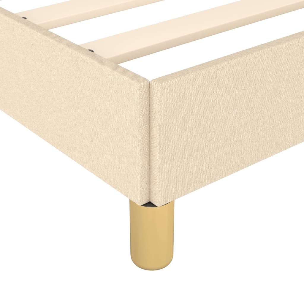 Okvir za krevet s oprugom krem 160x200 cm od tkanine