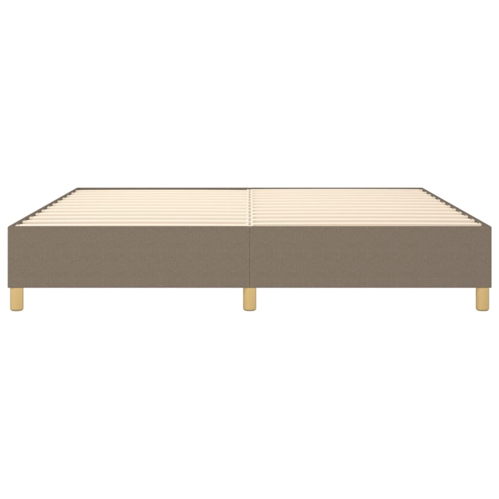 Okvir za krevet s oprugom smeđesivi 200x200 cm od tkanine