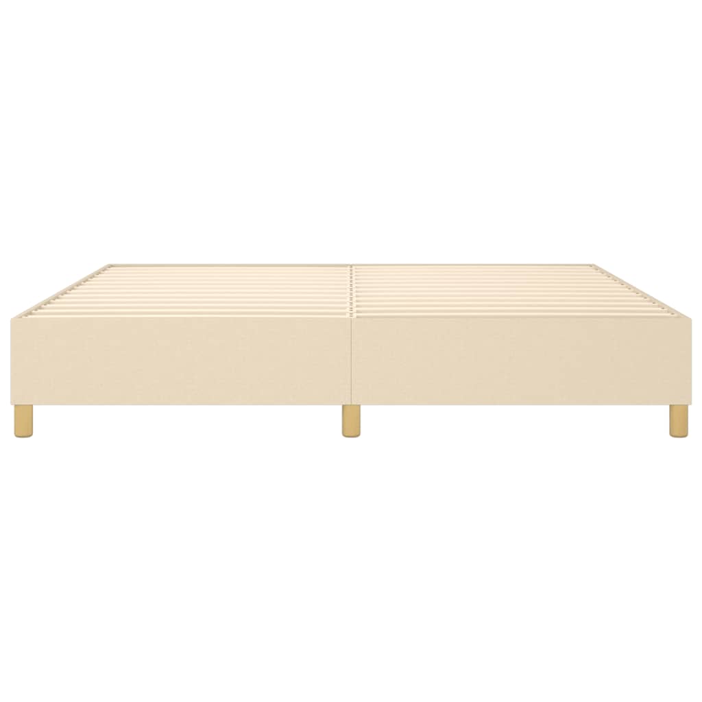Okvir za krevet s oprugom krem 200x200 cm od tkanine