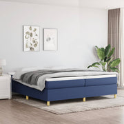 Okvir za krevet s oprugom plavi 200x200 cm od tkanine