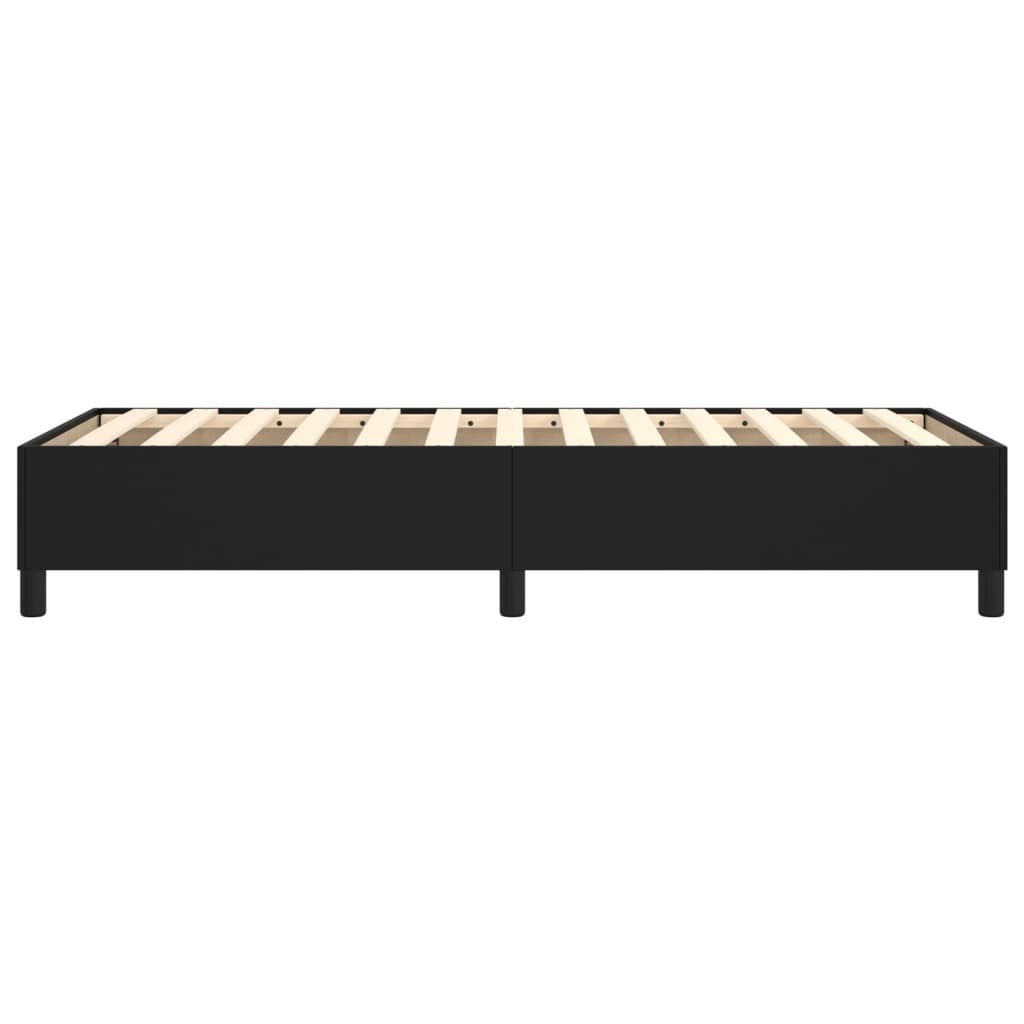 Okvir za krevet s oprugom crni 80 x 200 cm od umjetne kože