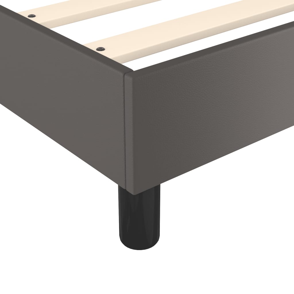 Okvir za krevet s oprugom sivi 80 x 200 cm od umjetne kože