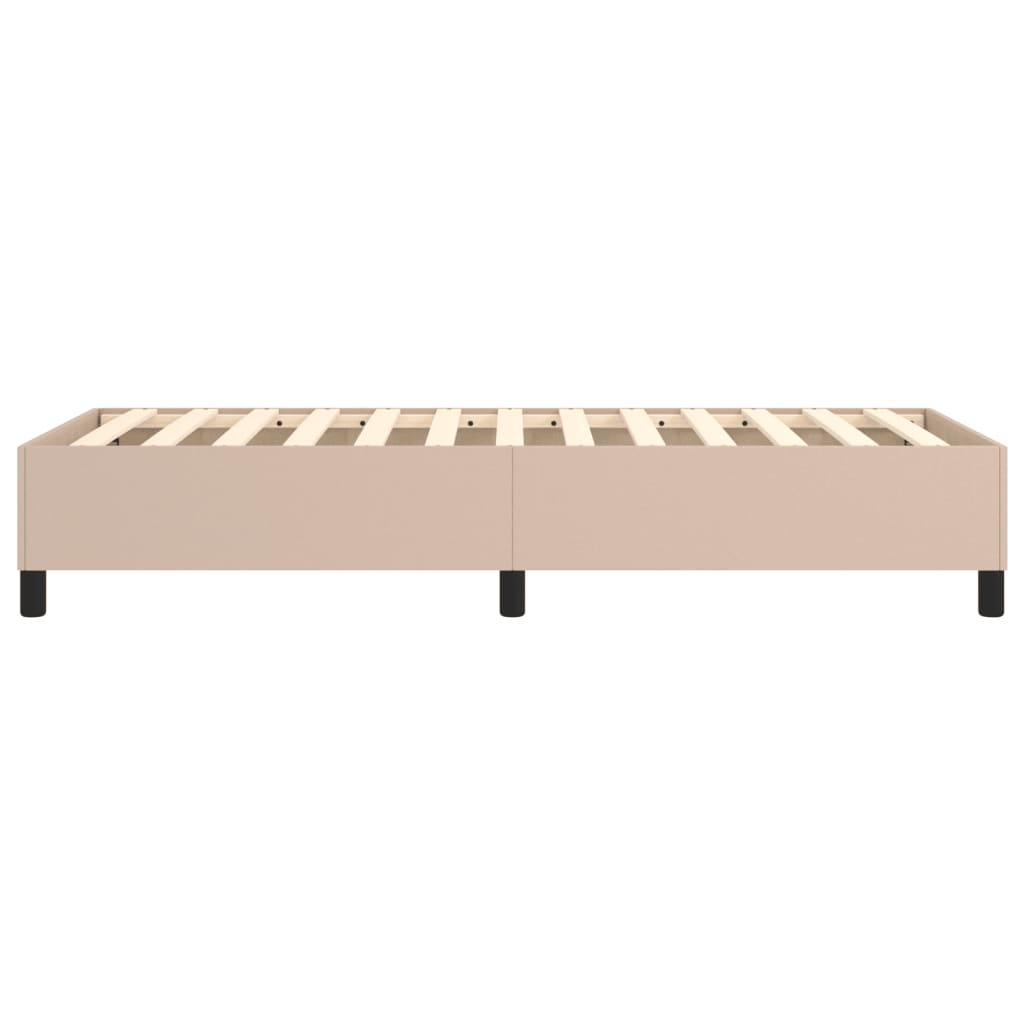Okvir za krevet s oprugom boja cappuccina 80 x 200 cm od umjetne kože