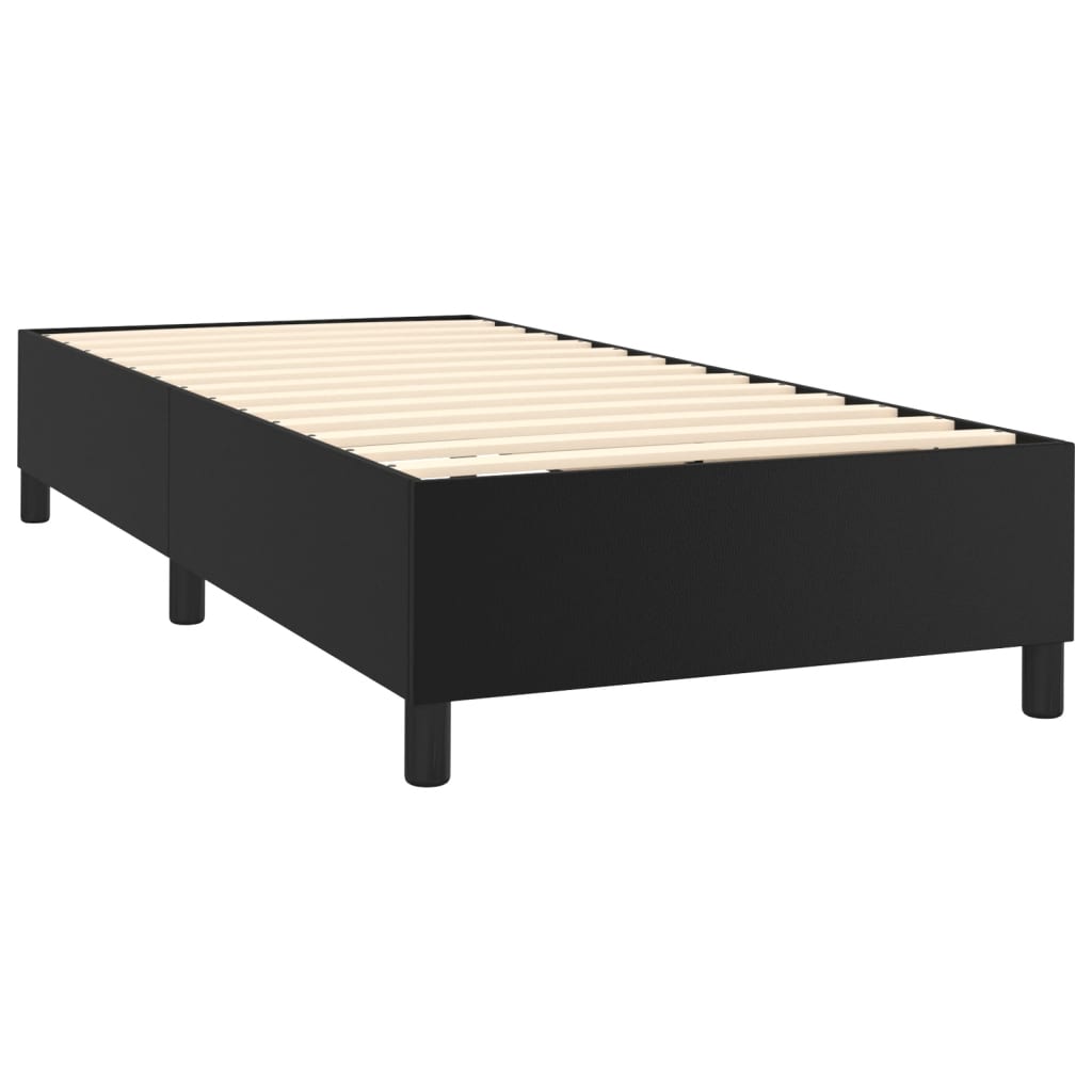 Okvir za krevet s oprugom crni 90x190 cm od umjetne kože