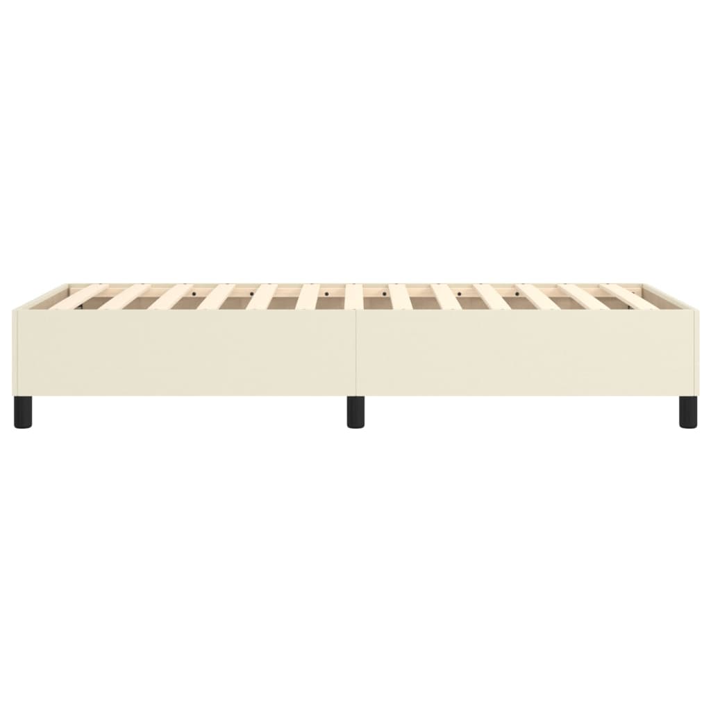 Okvir za krevet s oprugom krem 90x200 cm od umjetne kože