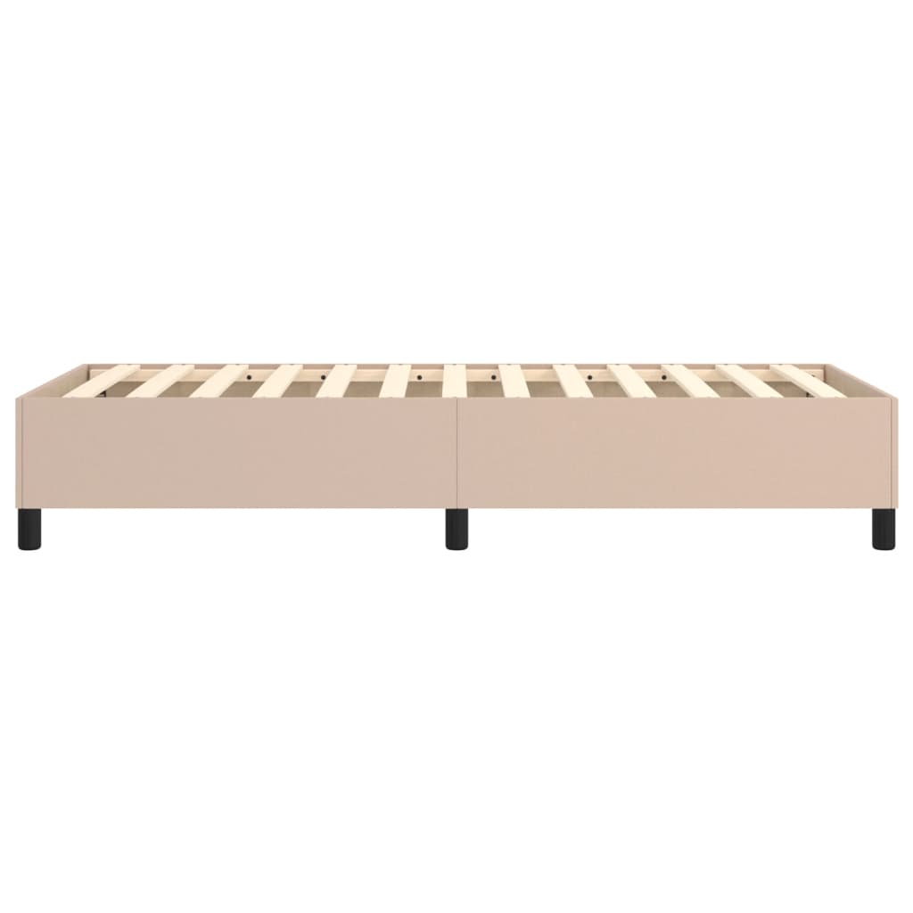 Okvir za krevet s oprugom boja cappuccina 90x200 cm od umjetne kože