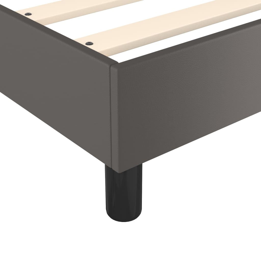 Okvir za krevet s oprugom sivi 100x200 cm od umjetne kože