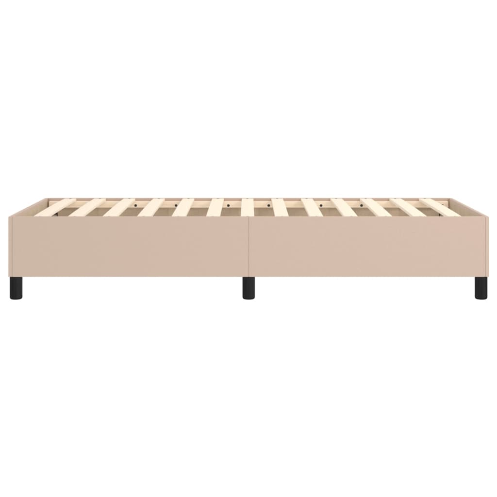 Okvir za krevet s oprugom boja cappuccina 100x200 cm umjetna koža