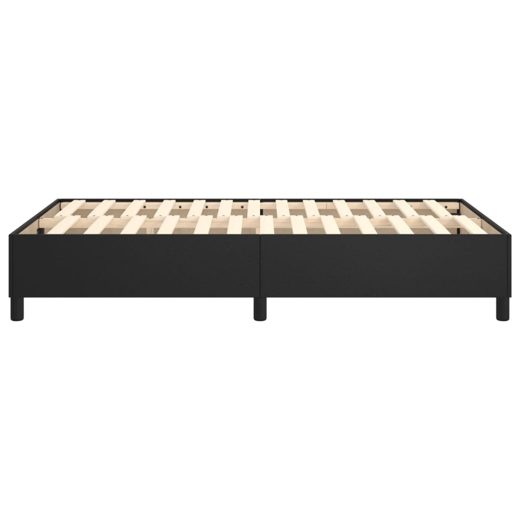 Okvir za krevet s oprugom crni 120 x 200 cm od umjetne kože