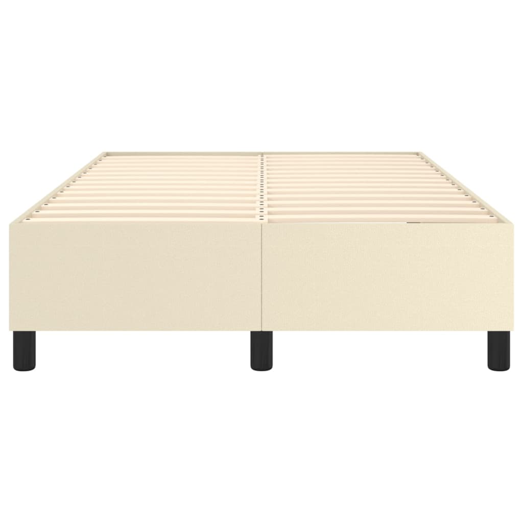 Okvir za krevet s oprugom krem 120 x 200 cm od umjetne kože