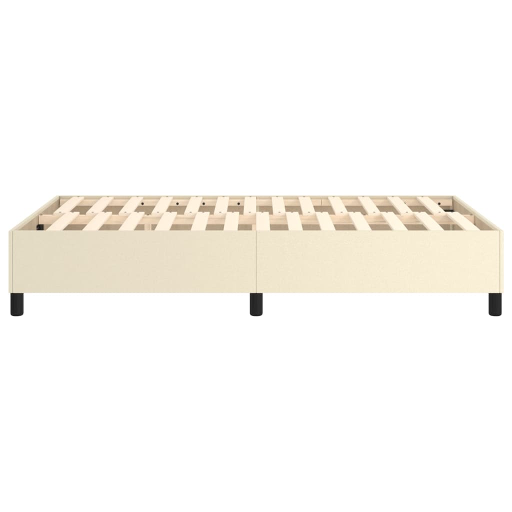 Okvir za krevet s oprugom krem 120 x 200 cm od umjetne kože