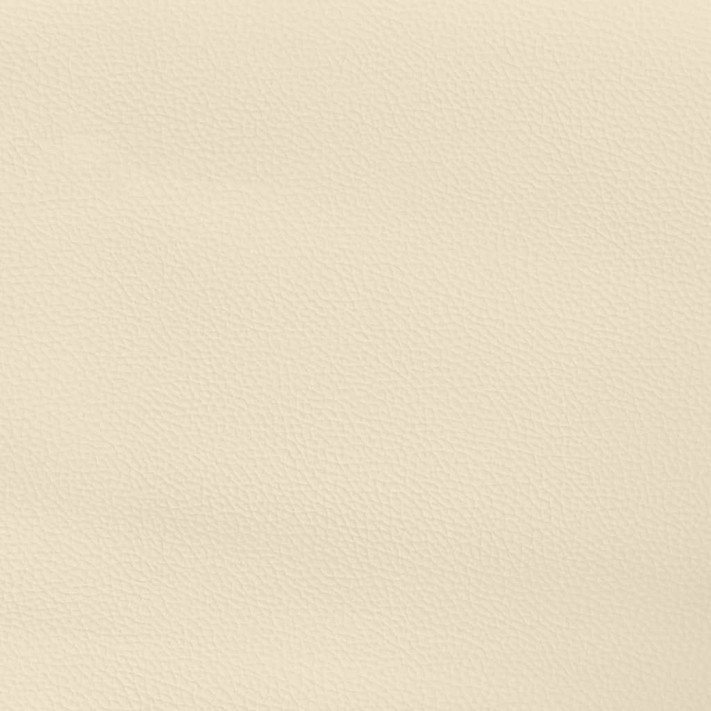 Okvir za krevet s oprugom krem 120 x 200 cm od umjetne kože