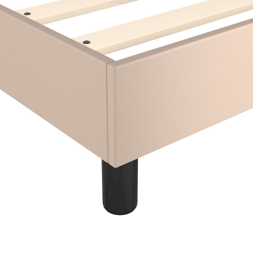 Okvir za krevet s oprugom boja cappuccina 140x190 cm od umjetne kože