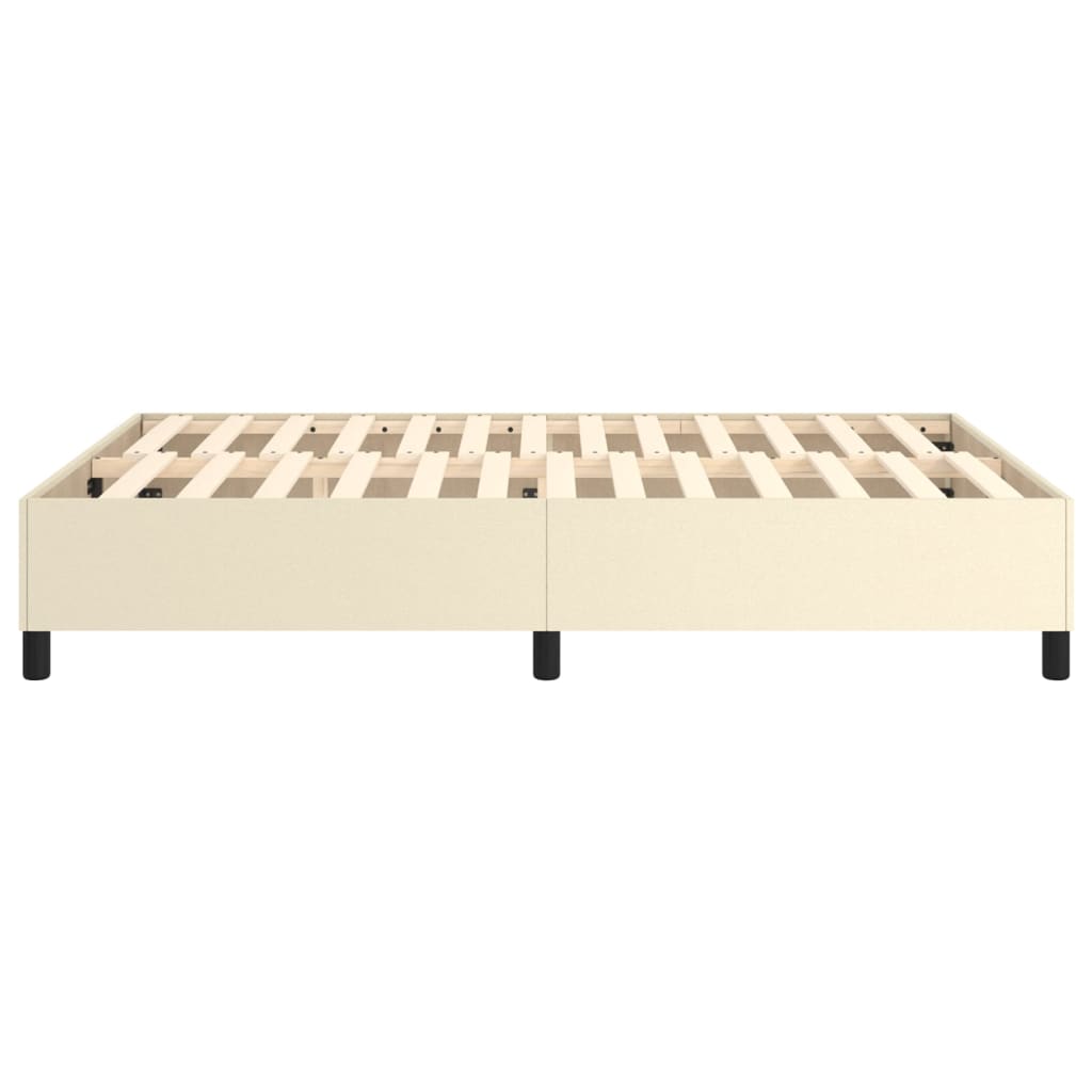Okvir za krevet s oprugom krem 140x200 cm od umjetne kože