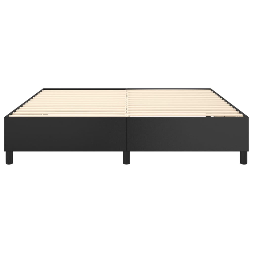 Okvir za krevet s oprugom crni 180x200 cm od umjetne kože