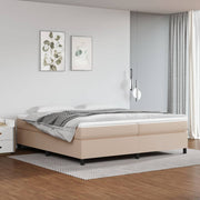 Okvir za krevet s oprugom boja cappuccina 200x200 cm od umjetne kože