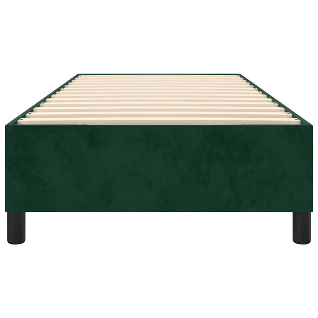 Okvir za krevet s oprugom tamnozeleni 80 x 200 cm baršunasti