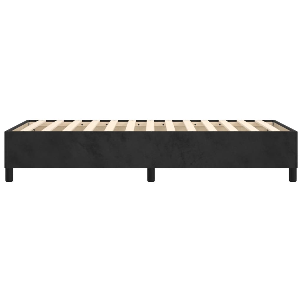 Okvir za krevet s oprugom crni 100x200 cm baršunasti