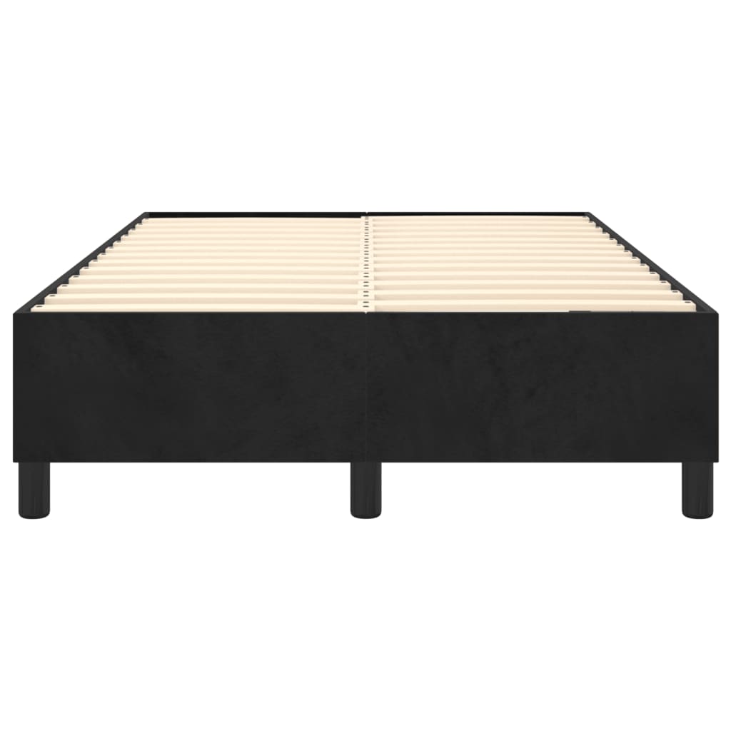 Okvir za krevet s oprugom crni 120 x 200 cm baršunasti