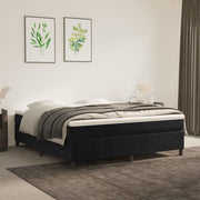 Okvir za krevet s oprugom crni 180x200 cm baršunasti